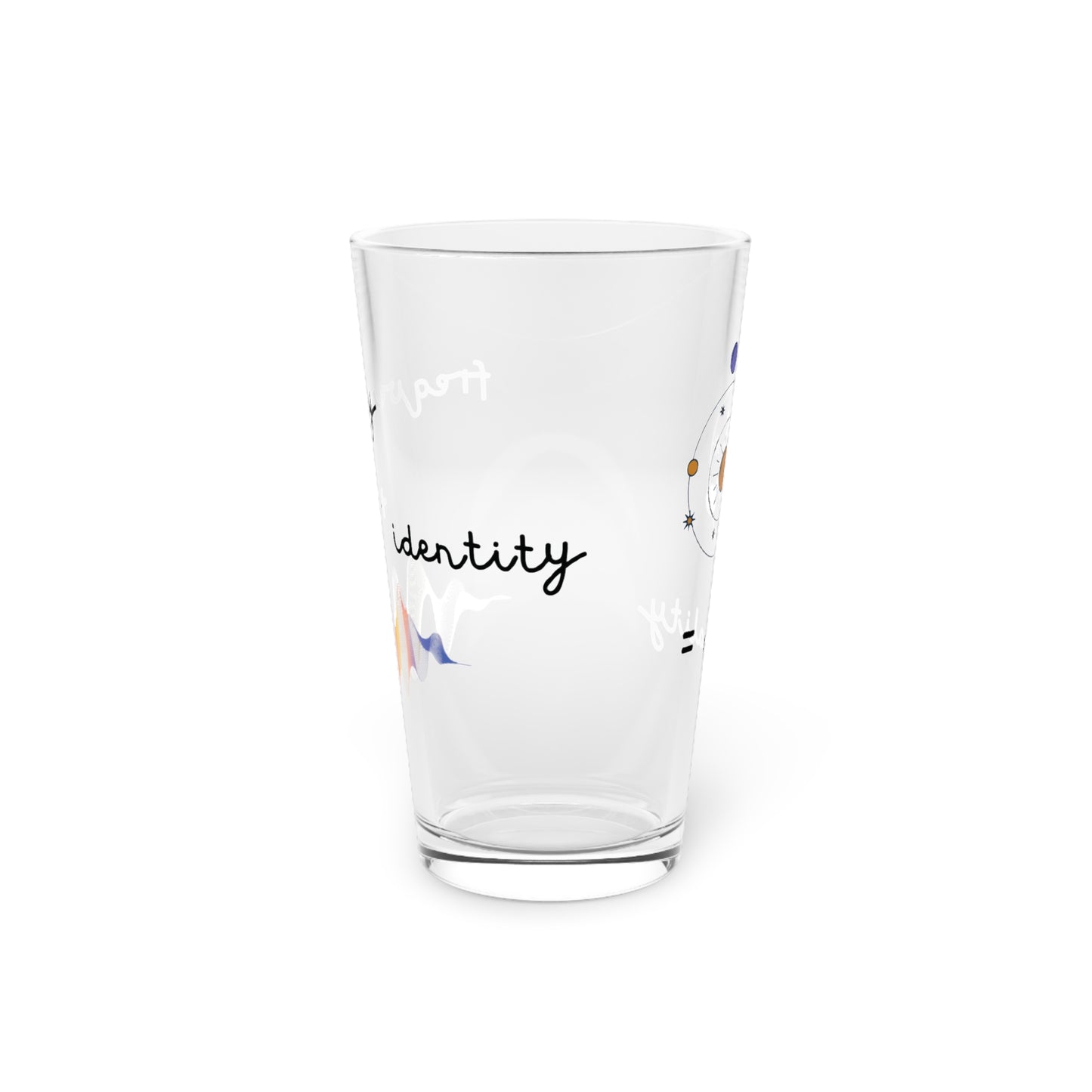 Frequency, Identity, Reality Pint Glass