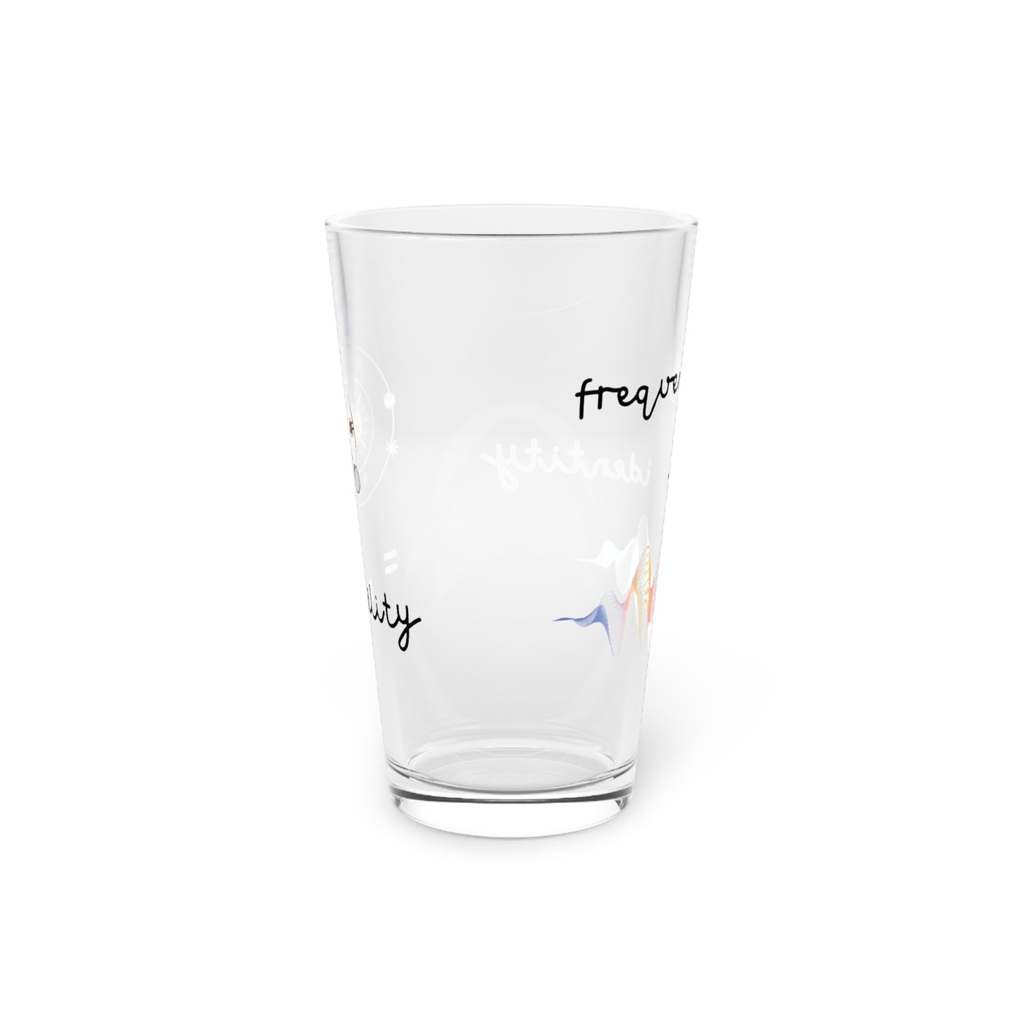 Frequency, Identity, Reality Pint Glass